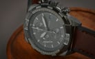 Fossil Bronson FS5855 Men Chronograph Grey Dial Brown Leather Strap-5