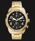 Fossil Bronson FS5877 Chronograph Black Dial Gold Stainless Steel Strap-0