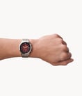 Fossil Minimalist FS5887 Chronograph Red Dial Stainless Steel Strap-3