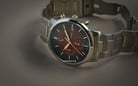 Fossil Minimalist FS5887 Chronograph Red Dial Stainless Steel Strap-5