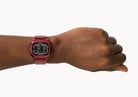 Fossil Retro FS5897 Digital Dial Pomegranate Red Stainless Steel Strap-3