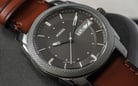 Fossil Machine FS5900 Men Grey Dial Brown Leather Strap-4
