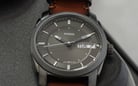 Fossil Machine FS5900 Men Grey Dial Brown Leather Strap-5