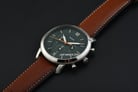 Fossil Neutra FS5902 Chronograph Men Green Dial Brown Leather Strap-5