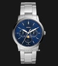 Fossil Neutra FS5907 Men Multifunction Moonphase Blue Dial Stainless Steel Strap-0