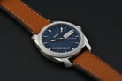Fossil Machine FS5920 Men Three-Hand Blue Dial Brown Leather Strap-3