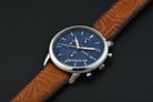 Fossil Minimalist FS5928 Chronograph Blue Dial Brown Leather Strap-6