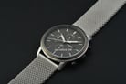 Fossil Minimalist FS5944 Chronograph Grey Dial Stainless Steel Mesh Strap-6