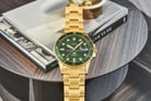 Fossil Blue FS5950 Men Green Dial Gold Stainless Steel Strap-4