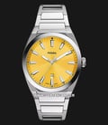 Fossil Everett FS5985 Yellow Dial Stainless Steel Strap-0