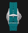 Fossil Blue GMT FS5992 Three-Hand Date Oasis Green Dial Teal Blue Silicone Strap-2