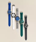 Fossil Blue GMT FS5992 Three-Hand Date Oasis Green Dial Teal Blue Silicone Strap-3