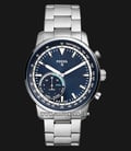 Fossil Q FTW1173 Grant Hybrid Smartwatch Blue Dial Stainless Steel Strap-0