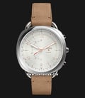 Fossil Q Hybrid FTW1200 Smartwatch White Dial Accomplice Sand Leather Strap-0