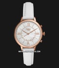 Fossil Q Jacqueline FTW5046 Hybrid Smartwatch Mother Of Pearl Dial White Leather Strap-0
