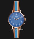 Fossil Q Cameron FTW5050 Hybrid Smartwatch Blue Dial Multicolour Leather Strap-0