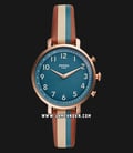 Fossil Q Cameron FTW5053 Hybrid Smartwatch Green Dial Multicolour Leather Strap-0