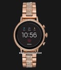 Fossil Q Venture Smartwatch FTW6011 Black Dial Rose Gold Stainless Steel Strap-0