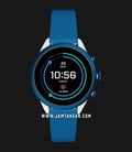 Fossil Sport Smartwatch FTW6051 Digital Dial Blue Rubber Strap-0