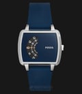 Fossil JR1289 Men The Meter Three-Hand Blue Dial Blue Rubber Strap-0