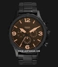 Fossil Nate JR1356 Chronograph Black Stainless Steel Strap-0