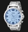 Fossil JR1509 Nate Chronograph Crystal Blue Stainless Steel-0