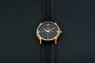 Fossil The Archival Series LE1066 Mood Black Dial Black Leather Strap-4
