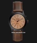 Fossil The Archival LE1084 Starmaster Brown Dial Dark Brown Leather Strap-0