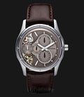Fossil ME1020 Men Mechanical Twist Brown Dial Brown Leather Strap-0