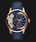 Fossil ME1138 Townsman Navy Blue Dial Navy Blue Leather Strap Watch-0