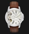 Fossil ME1144 Grant Twist Beige Dial Brown Leather Strap Watch-0