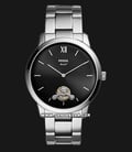 Fossil Neutra ME1170 Twist Mens Black Open Heart Dial Stainless Steel Strap-0
