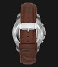 Fossil ME3027 Grant White Skeleton Dial Brown Leather Strap Watch-2