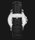 Fossil ME3053 Grant Silver Skeleton Dial Black Leather Strap Watch-2