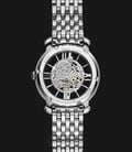 Fossil ME3059 Ladies Curiosity Automatic Silver Skeleton Dial Stainless Steel Strap-2