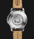 Fossil ME3100 Grant Black Skeleton Dial Brown Leather Strap Watch-1