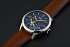 Fossil Townsman ME3110 Men Automatic Open Heart Blue Dial Brown Leather Strap-5