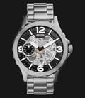 Fossil ME3129 Nate Hand Wound Mechanical Silver Dial Silver Stainless Steel-0