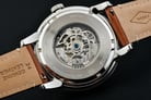 Fossil Townsman ME3154 Automatic Blue Skeleton Dial Light Brown Leather Strap-7