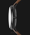 Fossil Townsman ME3155 Automatic Black Skeleton Dial Brown Leather Strap-1