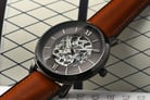 Fossil Neutra ME3161 Automatic Skeleton Black Dial Brown Leather Strap-7