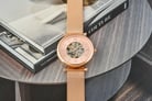 Fossil Carlie ME3175 Automatic Rose Gold Dial Rose Gold Mesh Strap-3