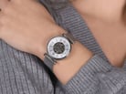 Fossil Carlie ME3176 Automatic Ladies Silver Dial Mesh Strap-3