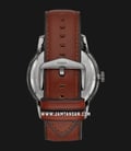Fossil Townsman ME3181 Automatic Grey Skeleton Dial Brown Leather Strap-2