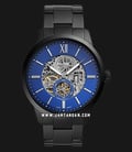 Fossil ME3182 Townsman Automatic Mens Blue Dial Black Stainless Steel Strap-0