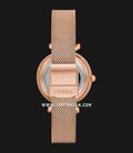 Fossil Carlie Mini ME3188 Automatic Ladies White Mother Of Pearl Dial Rose Gold Steel Mesh Strap-2