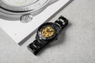Fossil Townsman ME3197 Automatic Skeleton Dial Black Stainless Steel Strap-5