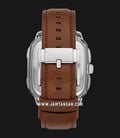 Fossil Inscription ME3202 Automatic Skeleton Dial Brown Leather Strap-2