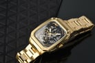 Fossil Inscription ME3204 Men Automatic Skeleton Dial Gold Stainless Steel Strap-5