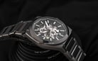 Fossil Everett ME3206 Automatic Men Grey Skeleton Dial Smoke Stainless Steel Strap-4